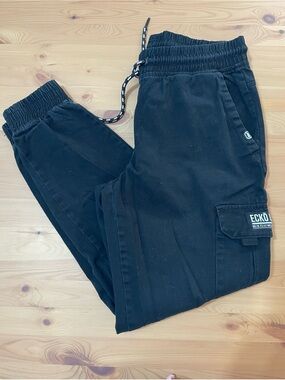 Ecko Unlimited Black Kids Cargo Jogger Pants